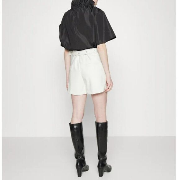 3.1 Phillip Lim Vegan Leather Belted Waist Utility Shorts Size 2 - Picture 5 of 16